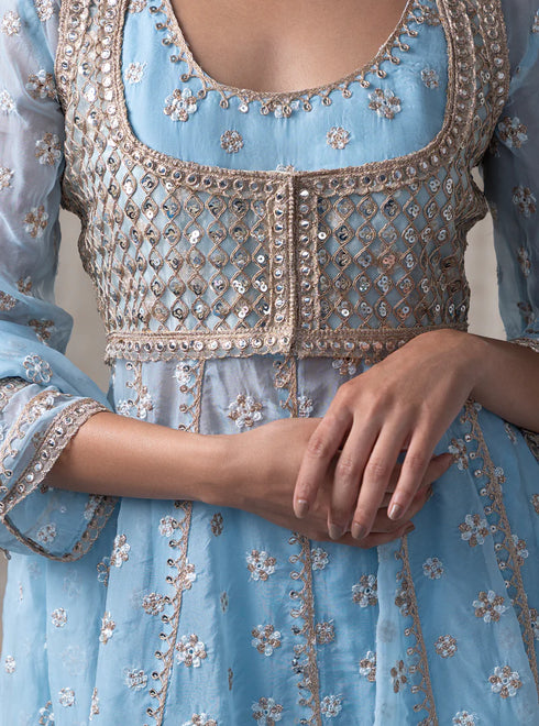 Malang Anarkali Kurta with Malang Churidar Pants